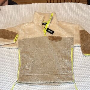 RLX Ralph Lauren Cream and Tan Teddy Jacket